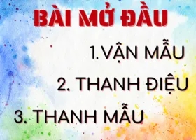 Vận mẫu - thanh điệu - thanh mẫu trong Tiếng Trung