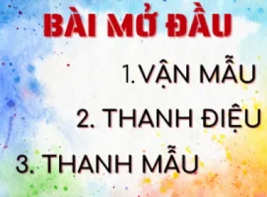Vận mẫu - thanh điệu - thanh mẫu trong Tiếng Trung